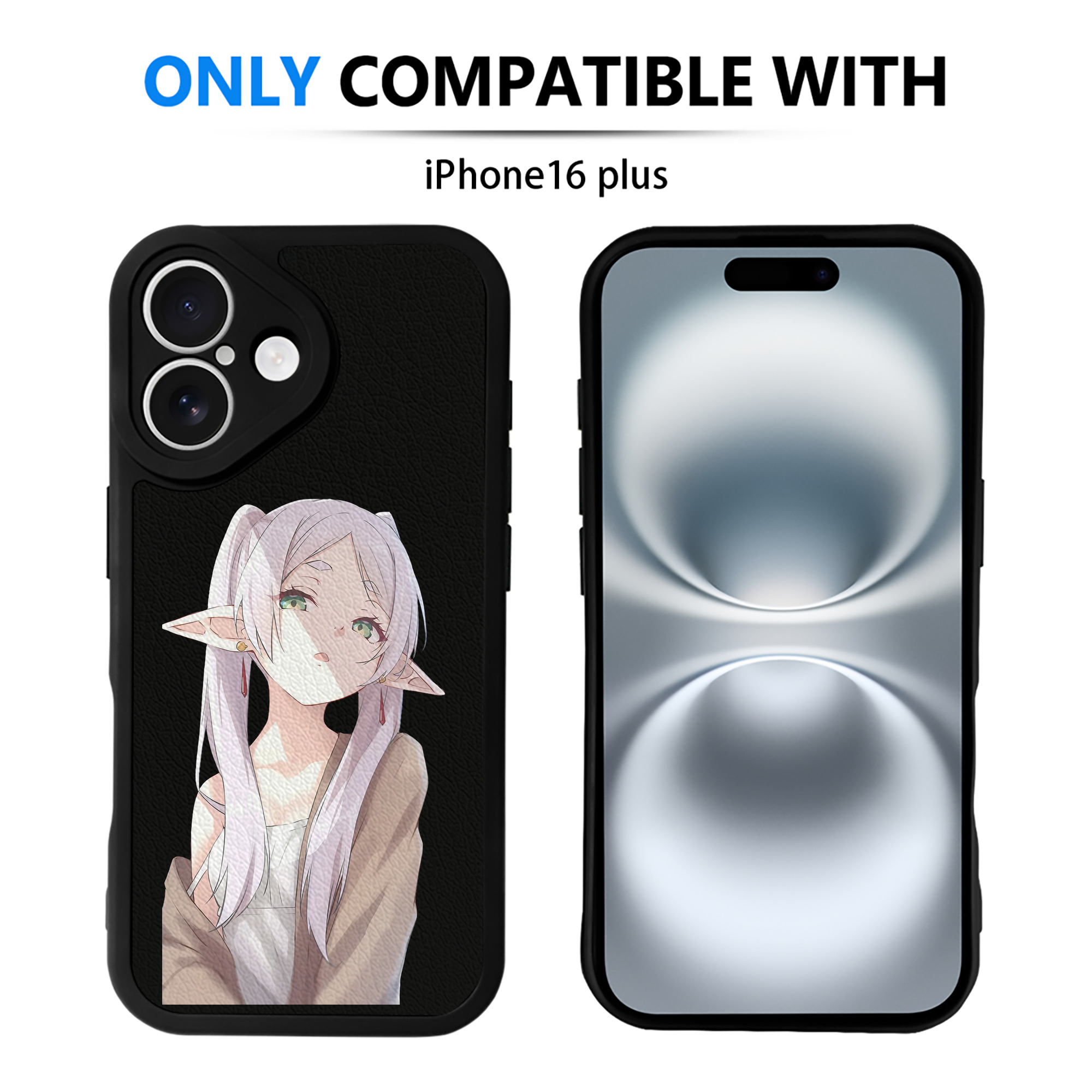 （画像用） 葬送のフリーレン Frieren 【iPhone 16シリーズ対応】シリコンスマホケース（レザー調） 材質：シリコン